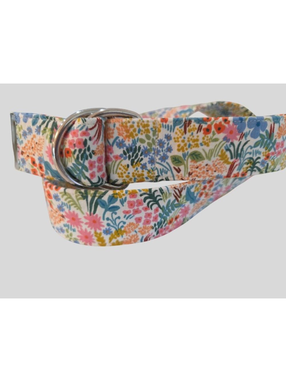 Rifle Paper Co. Floral D-Ring‎ Fabric Belt: Handmade Webbing Belt Up to 38"